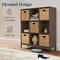 Best Choice Products Elevated 9-Cube Storage Organizer, 11in Shelf, Bookcase, Display Shelf, w/ Metal Legs
